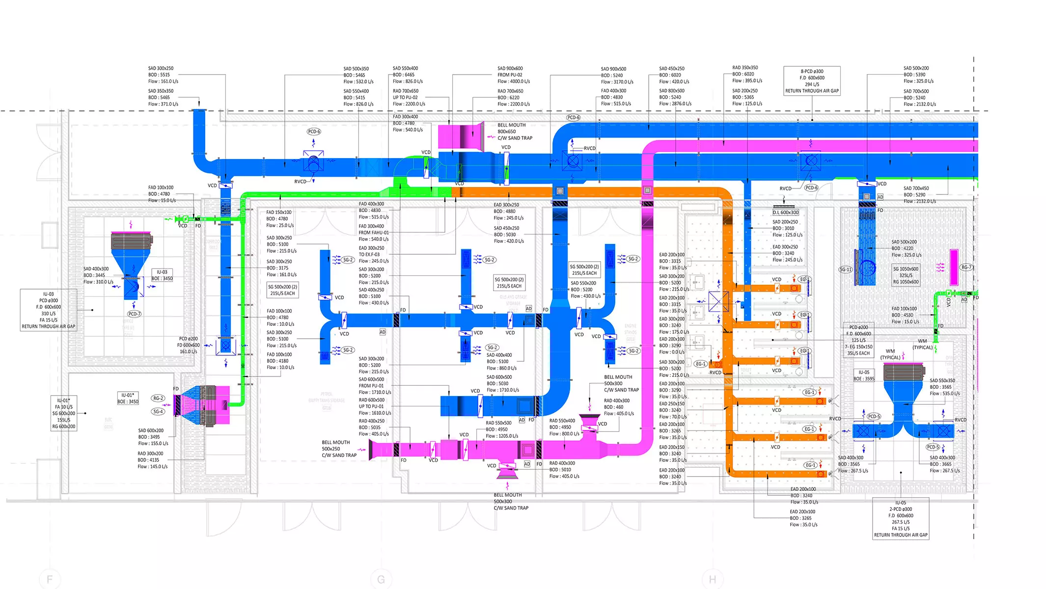 HVAC Duct Shop Drawings Services in Ahmedabad